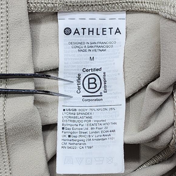 Athleta Leggings Womens M Tan Salutation Cargo Tight Cuffed Hem Jogger Workout - Picture 6 of 13